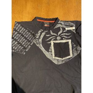 Imperial Motion Black‎ Graphic T-shirt Size M Underachiever Line Y2K Style Baggy